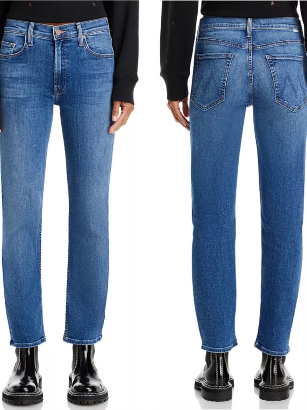 MOTHER The Mid Rise Rider Flood Jean Size 26 NWT